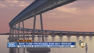 Elaborate pedestrian tube proposed for Coronado Bay Bridge [upl. by Darsey721]