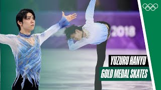 ✨Hanyus two gold medal free skates side by side⛸️❄️ [upl. by Blus]