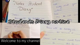 How to write note on student diary school Noticed For parents  Child progress notice [upl. by Tertius]