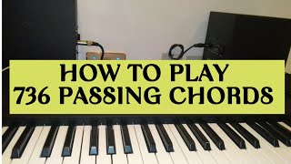 HOW TO PLAY 736 PASSING CHORDS ON F piano pianotutorial [upl. by Anaerdna]