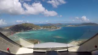 Landing at Tortola Beef Island airport BVI in a Falcon 900  TUPJ [upl. by Sapphera]