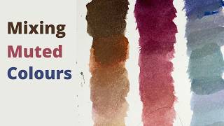 Colour Mixing Exercise  how to mix muted greys and mid values in Watercolour [upl. by Raual]