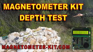 Magnetometer KIT depth test  DIY Fluxgate Magnetic Field Sensors Gradiometer  FGM 3 PRO [upl. by Miller]