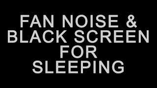 Fan Noise Black Screen for Sleeping 💤 24 Hours White Noise [upl. by Raphael]