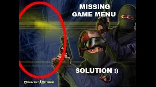 Counter strike 16 menu missing solution 2018  no download [upl. by Elyssa]