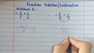 How to add and subtract fractions with like and unlike denominators  3 methods  Grade 567 maths [upl. by Evoy]