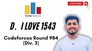 D I Love 1543  Codeforces Round 984 Div 3  solution in Bangla [upl. by Dollar]