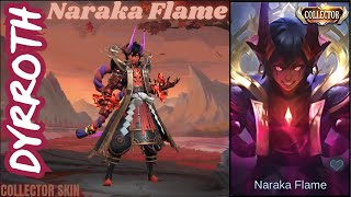 Dyrroth Naraka Flame Collector Skin MLBB Skin Effects 4K UHD  Slow Motion Showcase [upl. by Yrallam]