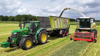 Gras oogst Maaien Hakselen en Inkuilen Loonbedrijf Entjes BV Slochteren [upl. by Luebke]