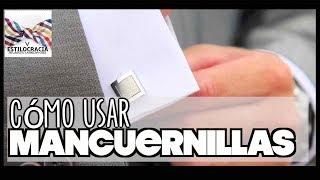 Como usar mancuernillas o gemelos con puño francés [upl. by Yrrab]