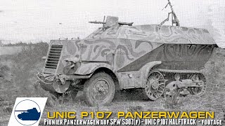 Rare WW2 Unic P107  Pionier Panzerwagen auf SPW S307f footage [upl. by Quitt990]