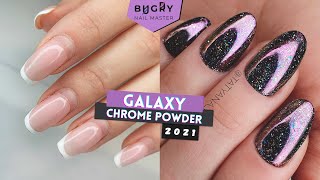 Simple Correction With GelPolish amp Beautiful GALAXY Chrome Powder [upl. by Releyks]