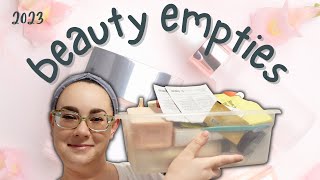 2023 BEAUTY EMPTIES  all the products I used in January amp February [upl. by Malin]