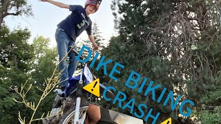 DIRT BIKING AT MY PROPERTY⚠️Crash⚠️ [upl. by Garibold]