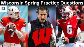 2024 Wisconsin Spring Practice Questions  Wisconsin Badgers Football [upl. by Asinet]