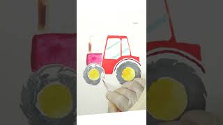 Lets see how difficult drawing a tractor is colorart drawing kidsartworker [upl. by Goldia422]