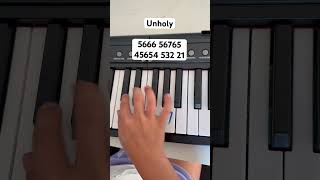 Unholy piano tutorial piano pianotutorial tutorialpiano [upl. by Lezley]