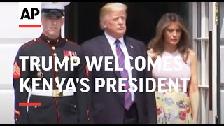 Trump welcomes Kenyas president to the White House [upl. by Yerd]