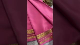 🇮🇳Mysore Pure Crepe Silk Sarees2024Self BorderD120gms10699Silk mark certified 9148881693crepe [upl. by Cynthy127]