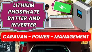 Caravan Power  Lithium Phosphate battery Inverter  Campervan caravan rv motorhome CaravanYodha [upl. by Line322]