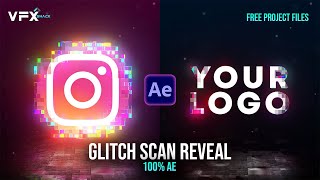 Glitch Scan Logo Animation  After Effects Tutorial  No Plugins  3D Reflection [upl. by Garrick]