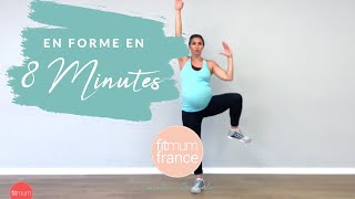 SPORT PENDANT LA GROSSESSE ♥ En forme en moins de 8 minutes par FitMumFrancefr Full Training [upl. by Nnagem20]