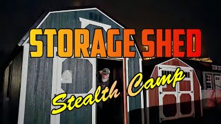 Storage Shed Stealth Camp and MRE Meal  Inspired By Camping With Steve [upl. by Bensky]