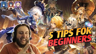 Top 5 Tips for New Players  Genshin Impact [upl. by Kurtzman]