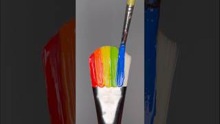 Let’s Paint a Mirror with Rainbow Colors Using a Big Brush 🌈 artistomg [upl. by Spanos733]