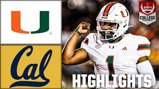 Miami Hurricanes vs California Golden Bears  Full Game Highlights  ESPN College Football [upl. by Greenwell]