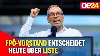 FPÖVorstand entscheidet heute über Liste [upl. by Fari]