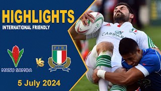 Manu Samoa vs Italy Full Highlights  Test Match 2024 [upl. by Acnayb]