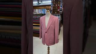 Salmon Pink Hopsack  Pure wool 🪡🧵  Star Tailor House  Bespoke Tailor Phuket  Tailor in Phuket [upl. by Ranitta]