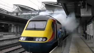 VP185 HST Cold Start Mega Clag in Leeds Station [upl. by Waylen]