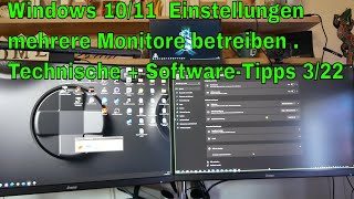 Windows 1011 Einstellungen mehrere Monitore betreiben  Technische  SoftwareTipps 322 [upl. by Josefina]