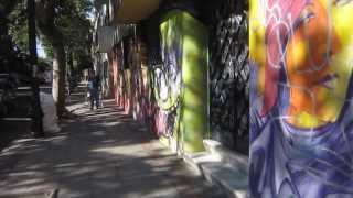 Walk through Barrio Bellavista neighborhood in Santiago Chile HD video [upl. by Adnovaj304]