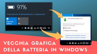 Ripristinare il vecchio indicatore della batteria in Windows 10 [upl. by Suirad]