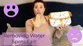 Vintage Louis Vuitton Water spot removal FAIL [upl. by Anoid443]