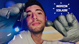 ASMR FR 🔵 Roleplay MÉDECIN  Rp infirmier Scolaire  Examen médical [upl. by Beghtol]