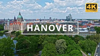 Hanover  Germany 🇩🇪  4K Drone Footage With Subtitles [upl. by Hardner237]