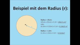 Kreisflächenberechnung [upl. by Leirej]