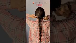 Loose hair braid longhair quickhairstyle ✅ytshorts [upl. by Chantalle644]