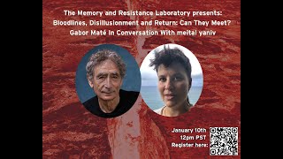 Bloodlines Disillusionment and ReturnCan They Meet Gabor Maté in conversation with meital yaniv [upl. by Neirrad842]