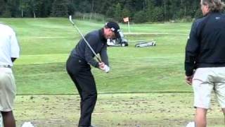 Danny Willett  Golf Swing with an Iron in Slow Motion Down the Line [upl. by Peterec]