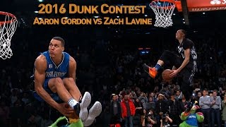 Zach LaVine and Aaron Gordons AWESOME 2016 Slam Dunk Duel [upl. by Linnet]