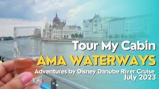 Tour My Cabin on AMALea  Adventures by Disney with AMA Waterways Danube River Cruise July 2023 [upl. by Leirum]