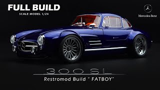 Mercedes Benz 300SL Gullwing  Tamiya  124  Scale Model Building  ASMR [upl. by Gordan]