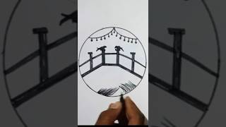 Very easy nature drawing simple ideas shorts [upl. by Boor]