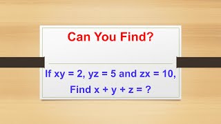 Nice Algebra Math Simplification  Find the Value of x  y  z  Algebraic Equation g1 [upl. by Minica743]