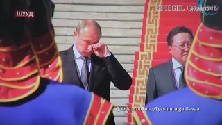 Russische Hymne bei Staatsbesuch Putins Kampf mit den Tränen  DER SPIEGEL [upl. by Walther534]